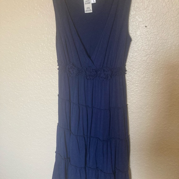 Studio M Elegant Navy Midi Dress - Picture 1 of 4